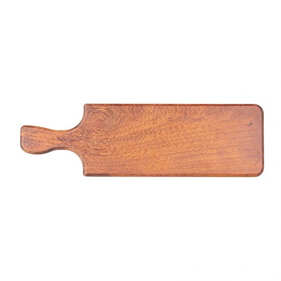 Biradlı GRV-1856 Kulplu Iroko Pide Sunum Tahtası, 50x15 cm